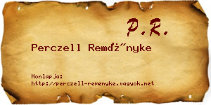 Perczell Reményke névjegykártya